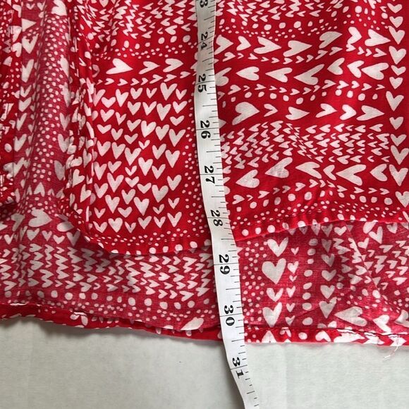 Victoria's Secret Kimono Red White Heart Cover Up Beach Lounge Boho OSFM - Picture 14 of 16